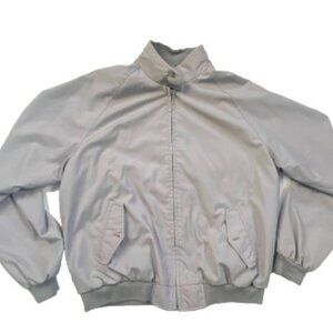 VTG 80s - 90's Par Four Golf Jacket Mens XL Tall Gray Pastel Plaid Lined Bomber